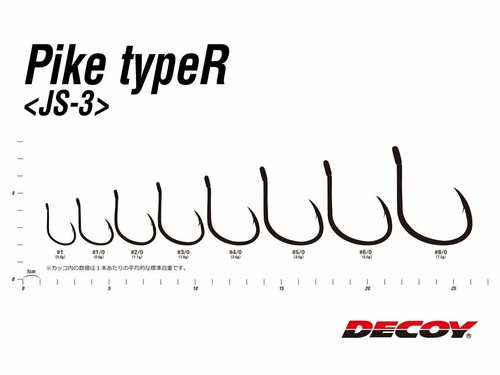 Decoy JS-3 Pike Type-R Barbed Hameçons pour leurres - Photo 2/3