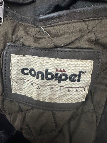 Conbipel Giacca In Vera Pelle Uomo Man Tg50 Marrone LLV1149 - Picture 4 of 11