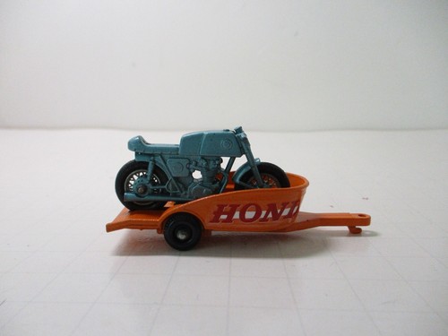 Matchbox Lesney #38C-2 HONDA MOTORCYCLE & RESTORED TRAILER, CODE 3 NMIOB!! - Picture 5 of 16