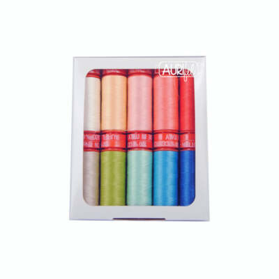 Aurifil Thread 10 SMALL SPOOLS COTTON 50WT (220 Yds EA) Catalina (JF50CC10)