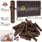 80pcs Screw Wall Fixing Raw Plugs Concrete Brick Stone Plasterboard 8mm Rawplugs