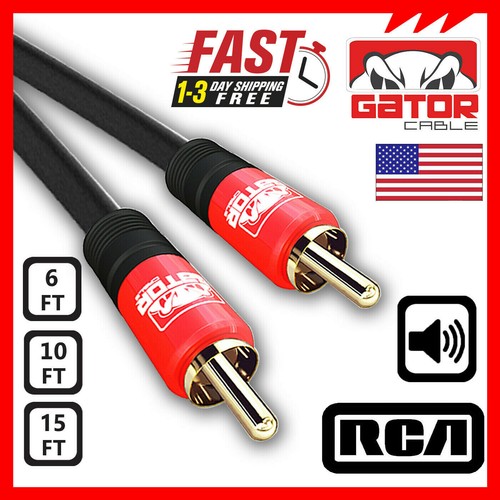 1 RCA To 1 RCA Subwoofer Audio Cable Coaxial Dual Layer Gold Plated Plug Cord - Picture 26 of 51