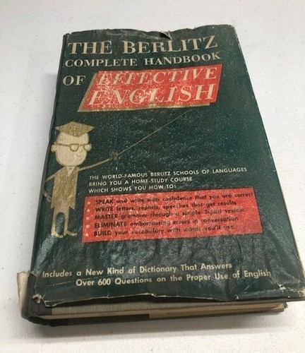 1956 The Berlitz Complete Handbook of Effective English Hardcover - Picture 1 of 7