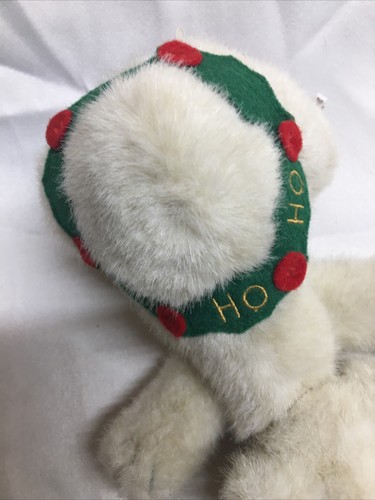 Boyds Bears Collection Plush Marco Polar Bear Christmas HoHoHo Wreath O12 - Picture 5 of 14