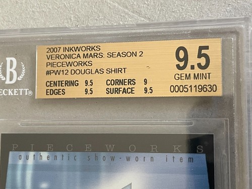2006 Inkworks VERONICA MARS Joss Whedon MEMORABILIA Screen Worn Wardrobe BGS 9.5 - Picture 8 of 8