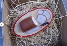 New 3D Dresden Paper Ornament Bread Platter Knife Christmas Tree Decoration