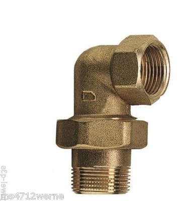Verschraubung Winkelverschraubung 1/2'' Zoll messing Gewindefitting.