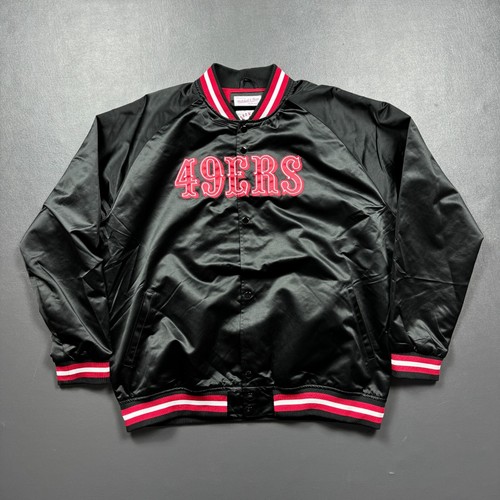 100% Authentic Mitchell Ness San Francisco 49ers Satin Jacket Size 3XL 56 - Picture 1 of 5