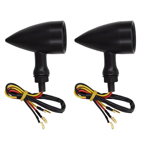 For Bobber Cafe Motorcycle LED Black Brake Running Turn Signal Tail Light - Picture 5 of 6