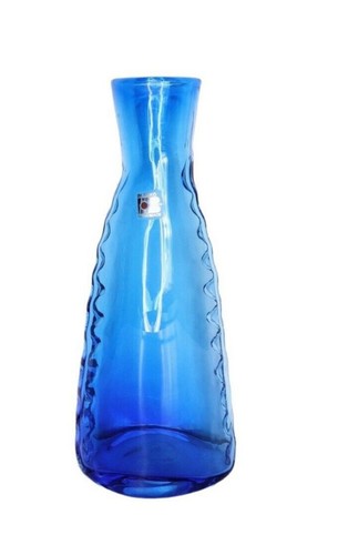 Blenko Aqua Blau Vintage Mundgeblasene Handarbeit Türkis Vase Hat Etikett - Bild 9 von 12