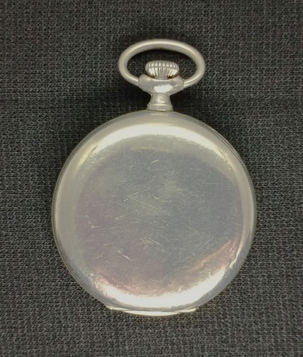 Vintage Omega pocket watch, working, manual winding w/ silver chain - Picture 5 of 5