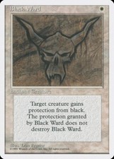 MTG Black Ward x4 4th Edition Uncommon NM/LP Playset