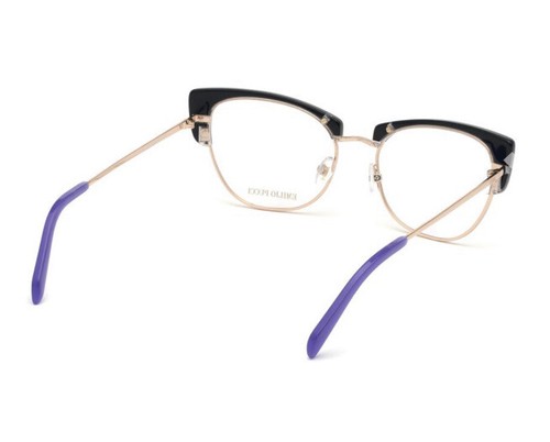 Emilio Pucci Optical Glasses Frames Cat Eye Rose Gold Black Purple EP5102 005 - Picture 5 of 8