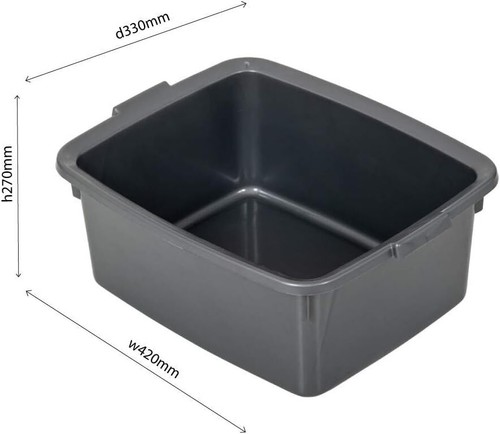 Addis Plastic Butler Large Rectangular Bowl, Various Colours 12.5 Litre - Picture 8 of 9