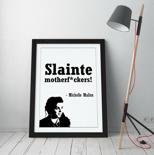 "¡SLAINTE!" DIVERTIDA CITA DE CHICAS IRLANDESAS DERRY - ENMARCADA ARTE DE PARED IMPRESIÓN DE IMAGEN - Imagen 4 de 10