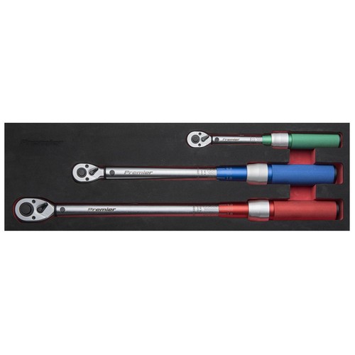 Sealey Torque Wrench Set Micrometer 1/4" 3/8" 1/2" Square Drive Garage Mechanic - Picture 2 of 8