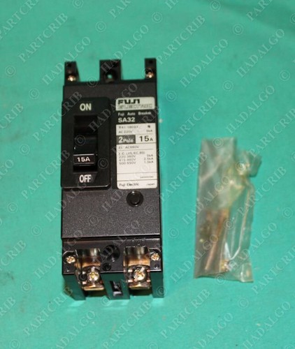 Fuji Electric, SA32, SA32/15A, Auto Circuit Breaker 2 Pole 15A 15 Amp 220v - Picture 1 of 3