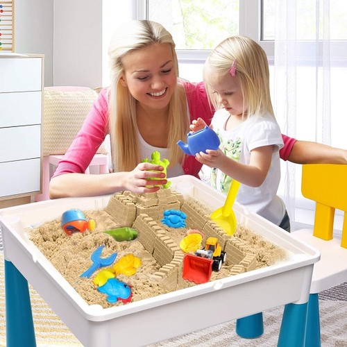 Kids Activity Table Toddlers Kids Table and Chair Set with 152Pcs Large Marbl... - Picture 8 of 10