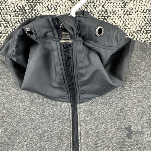 Under Armour Men's Large Cold Gear Fleece Jacket Full Zip Gray Long Sleeve - Picture 4 of 17