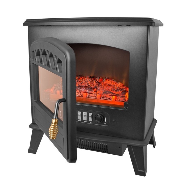 Electric Wood Stove Fireplace Design Ideas