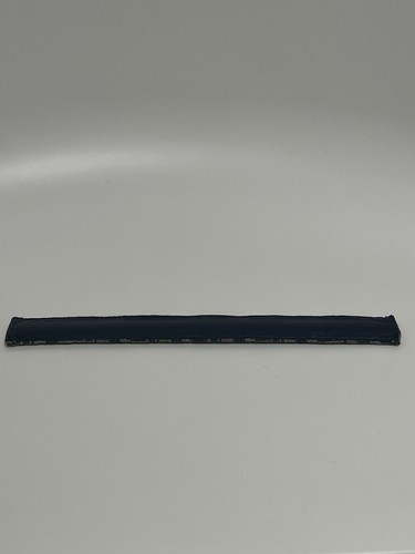 Vtg Christian Dior by John Galliano Blue Monogram Canvas Leather Slap Bracelet - Picture 6 of 8