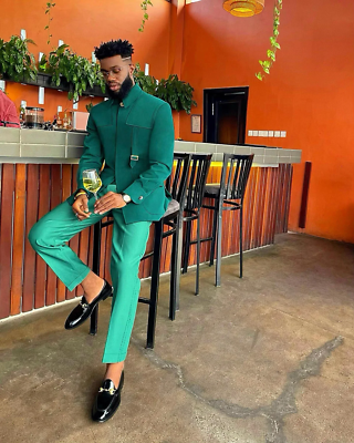 white christmas dresses Slim Fit Peak Lapel Velvet Dark Green Men Tuxedo Jacket | Wessi – Wessi main image 0