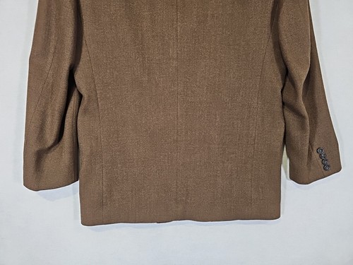 Pronto Uomo 40R Tweed 100% Lambswool Brown 2Button Blazer Sport Coat Jacket - Picture 12 of 18