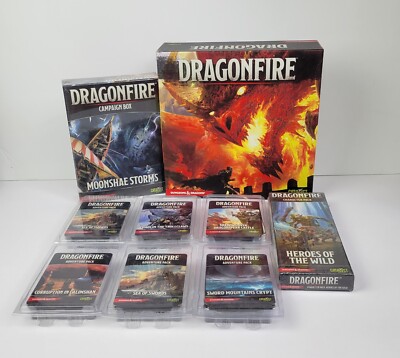 Dragonfire Board game (used) campaign box character packs (unopened)