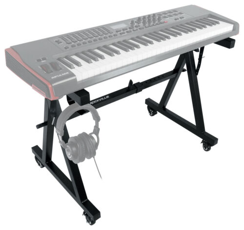 Rockville Z40W Z-Style Keyboard Stand+Wheels+Bag Fits Yamaha PSR-EW410 - Picture 11 of 12