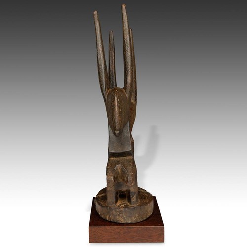 VINTAGE CARVED WOOD CHIWARA ANTELOPE HEADDRESS BAMBARA BAMANA MALI WEST AFRICA - Picture 3 of 5