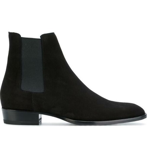 Mens Pointy Toe Pull on Cowboy Chukka Runway Real Leather Chelsea Boots Shoes L - Picture 13 of 15