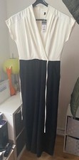 Image of Wallis Ivory & Black Jumpsuit Size UK 12 NWTS