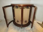 Vintage Wood PRICE PRODUTS Tabletop Jewelry Cabinet Curved Doors Footed 1970’s