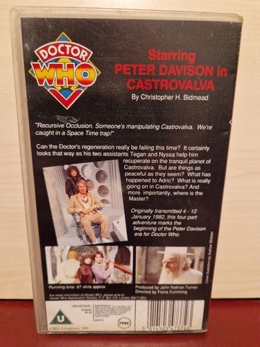 Doctor Who - Castrovalva - PAL VHS Video Tape (A51) - Picture 2 of 2