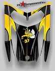 SKI-DOO REV MXZ SNOWMOBILE WRAP GRAPHICS HOOD DECAL 03-07 KILLER BEE