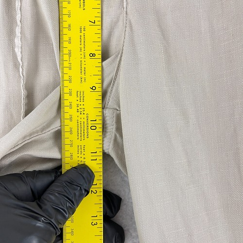 NYDJ Beige Wide Leg Linen Blend Pants Womens Mid-Rise Made in USA Casual Size 2 - Picture 9 of 19