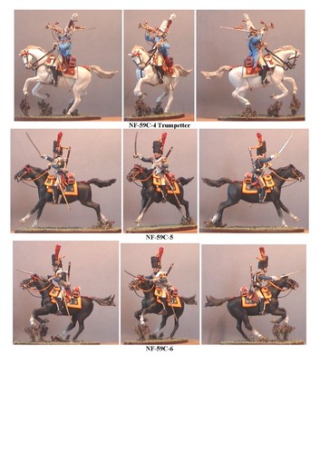 Soldatini VID NF-59C Guardia Cavallo Granatieri Francia 1805 - 1807 - 60 mm kit metallo - Foto 13 di 36