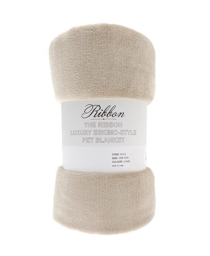 Ribbon Pet Eskimo Style Soft Blanket Puppy Dogs Cats Car Journeys Warm Bedding - Picture 3 of 4