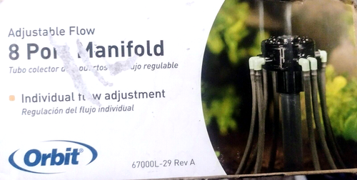 Orbit Adjustable Flow 8 Port Manifold Drip Water Irrigation Control DripMaster - Picture 7 of 7