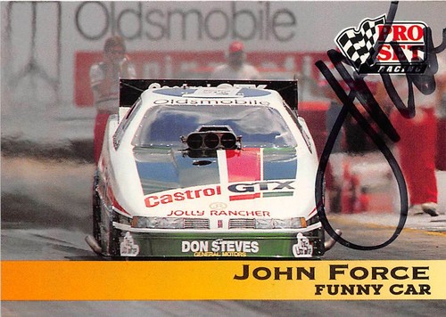 John Force autographed trading card 1992 Pro Set #117 (Funny Car Racing Driver)  - Picture 1 of 2