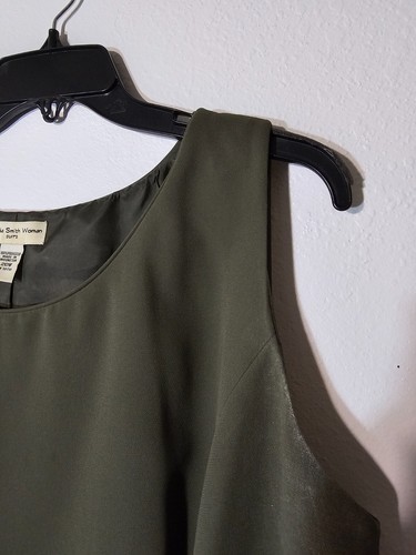 Amanda Smith Mujer 3 Piezas Traje Chaqueta Larga Falda Camiseta sin Mangas Plus 20W Verde - Imagen 9 de 15
