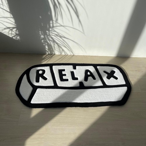 Relax Pill Hand Tufted Woolen Handmade Area Rug Carpet for Home Living Room - Picture 4 of 7