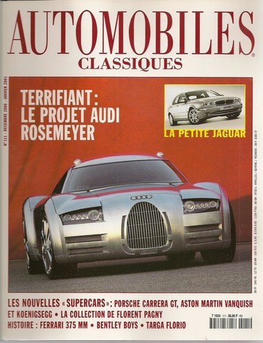 KLASSIKER AUTOS 111 AUDI ROSEMEYER ASTON MARTIN V12 VANQUISH FERRARI 375 - Bild 1 von 2