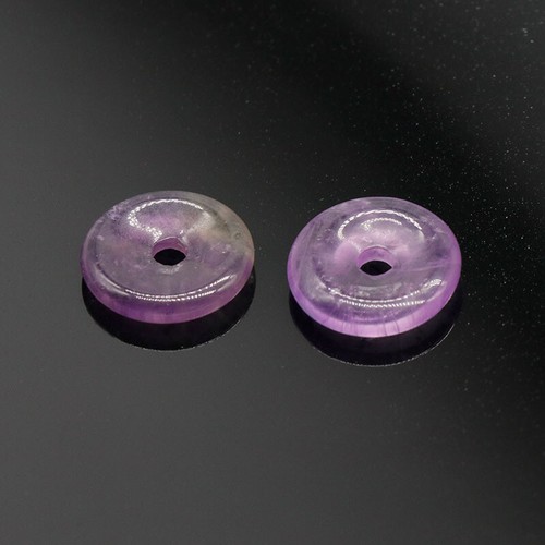 Healing Crystal Peace Donut Beads Lucky Circle Donut Pendant Jewelry Making 2Pcs - Picture 20 of 39