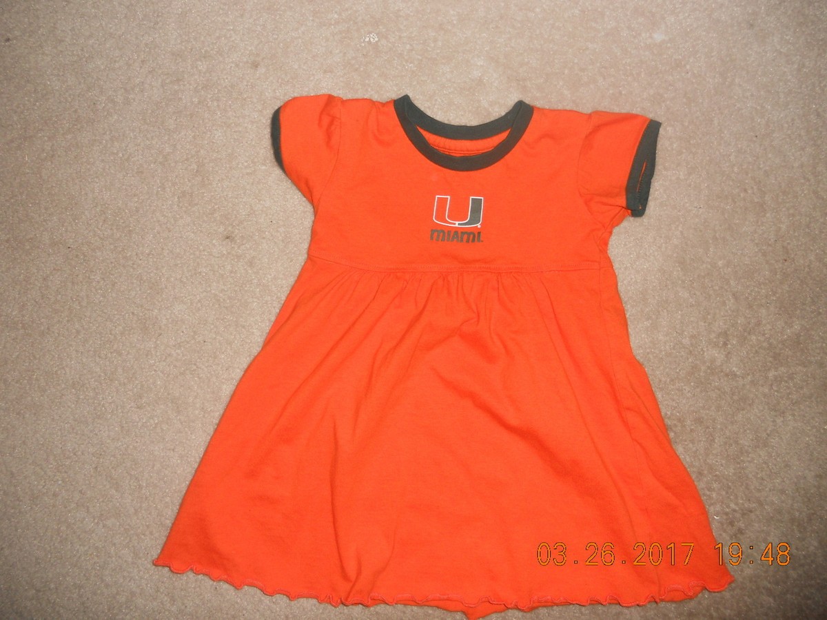 Miami hurricanes top baby girl clothes