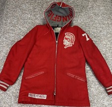 Vintage Varsity Jacket Wool Letterman Cheerleader Size 38 Red Gray Springfield