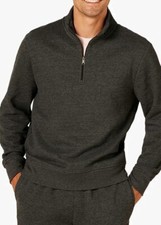 Amazon Essentials Men's Long-Sleeve Quarter-Zip Fleece Sweatshirt  DARK GRAY XL
