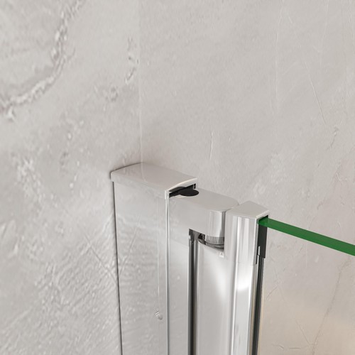 Nano+ESG Glas Faltwand Drehwand Trennwand Badewannenaufsatz Duschwand Abtrennung - Bild 9 von 39