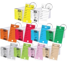 Versa-Tags Car Dealer 250 Key Tags Self Laminating With Metal Rings