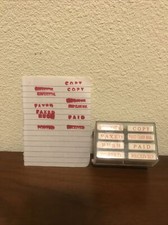 Vintage Sparco Rubber Message Stamp Set of 8 - Great for Home Office / Business